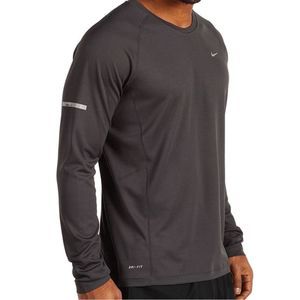 NEW Men's Extra Large NIKE MILLER LONG SLEEVE RUNNING SHIRT Black 744710 060 U-0